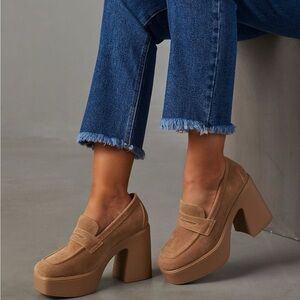 Dolce Vida- Anthropologie Women's Brown Chunky Loafers- Size 6 (US)